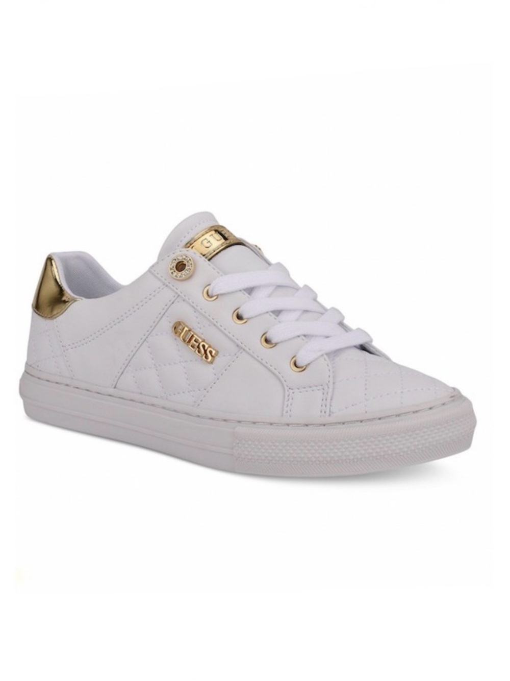 Guess Women's White Loven Lace-Up Sneakers Size 9.5 NEW